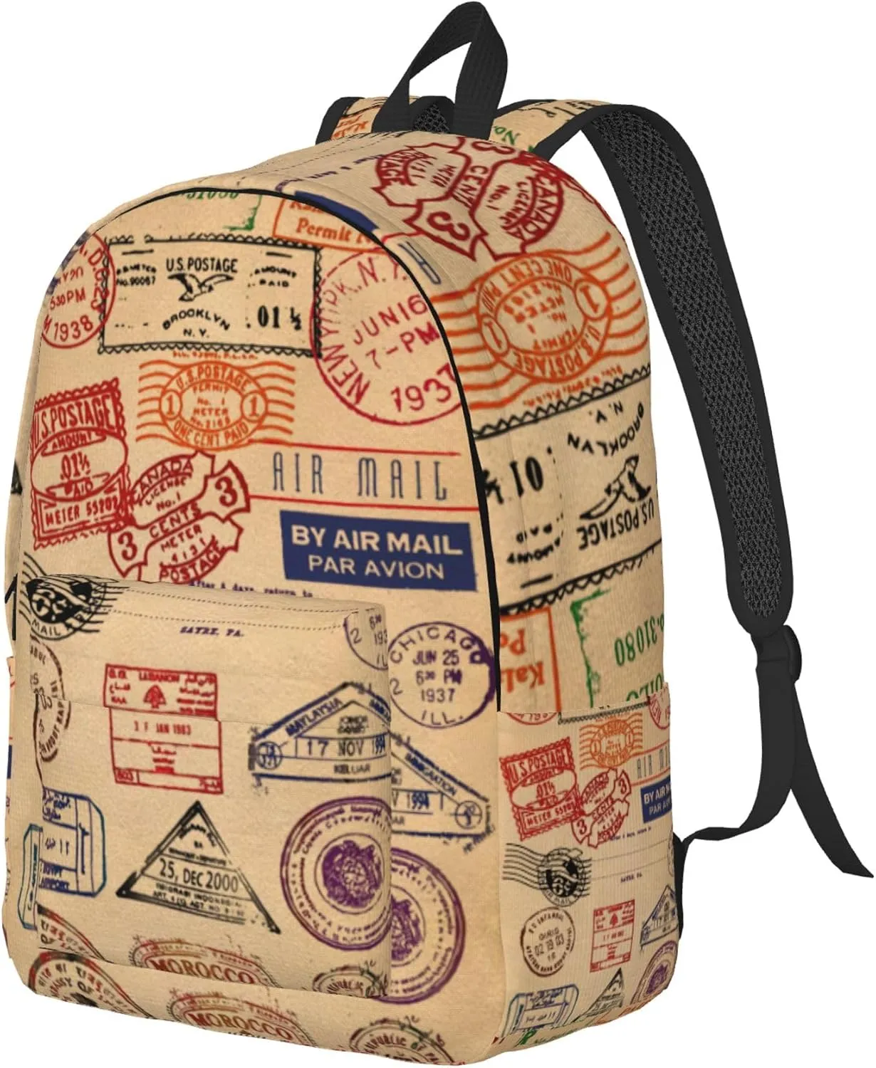 1-100PCS Custom Backpack Personalized Photo Backpacks Design Your Text Logo Casual Lightweight Canvas Backpack for Man Woman Work Travel S-Size (Style 3)