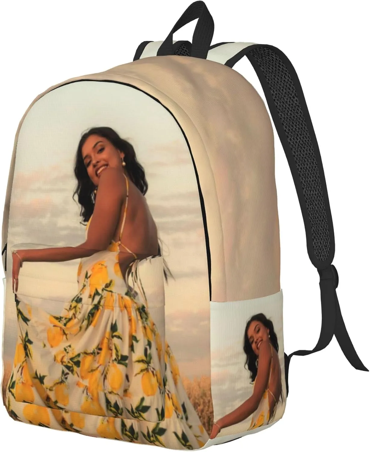 1-100PCS Custom Backpack Personalized Photo Backpacks Design Your Text Logo Casual Lightweight Canvas Backpack for Man Woman Work Travel S-Size (Style 3)
