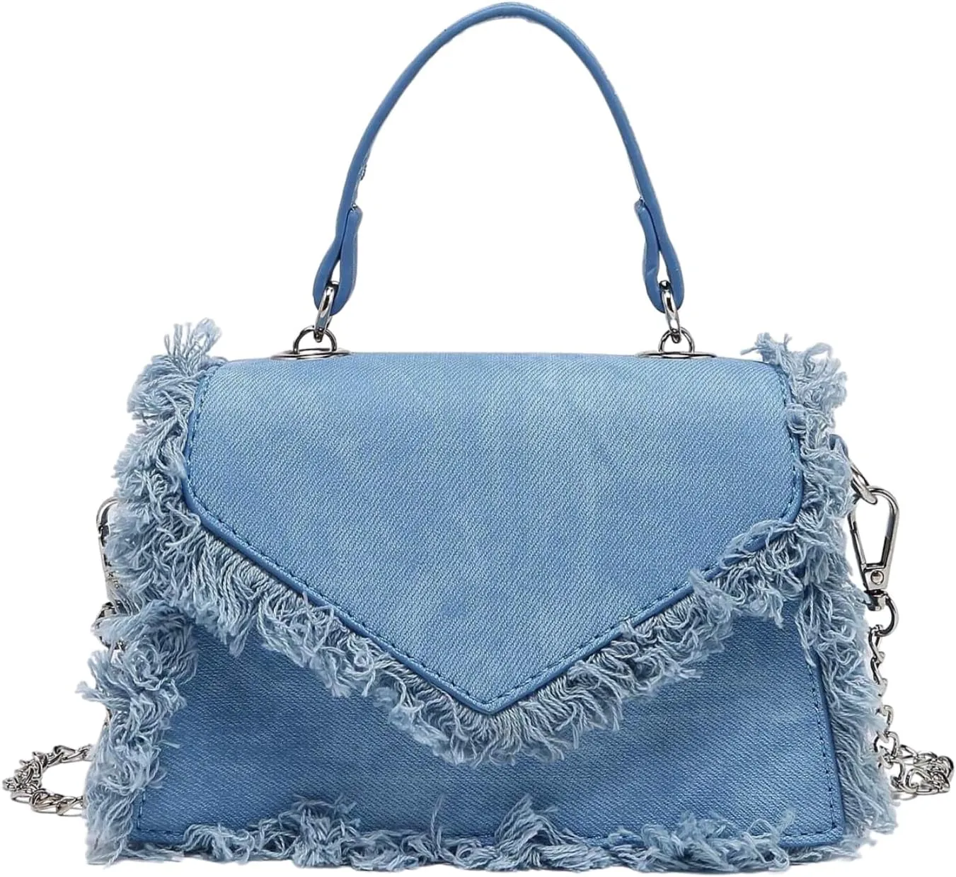 1pc Women Fashion Fringed Small Square Bag, Versatile Chain Shoulder Bag, Ladies Crossbody Bag, Stylish Lightweight Casual Handbag