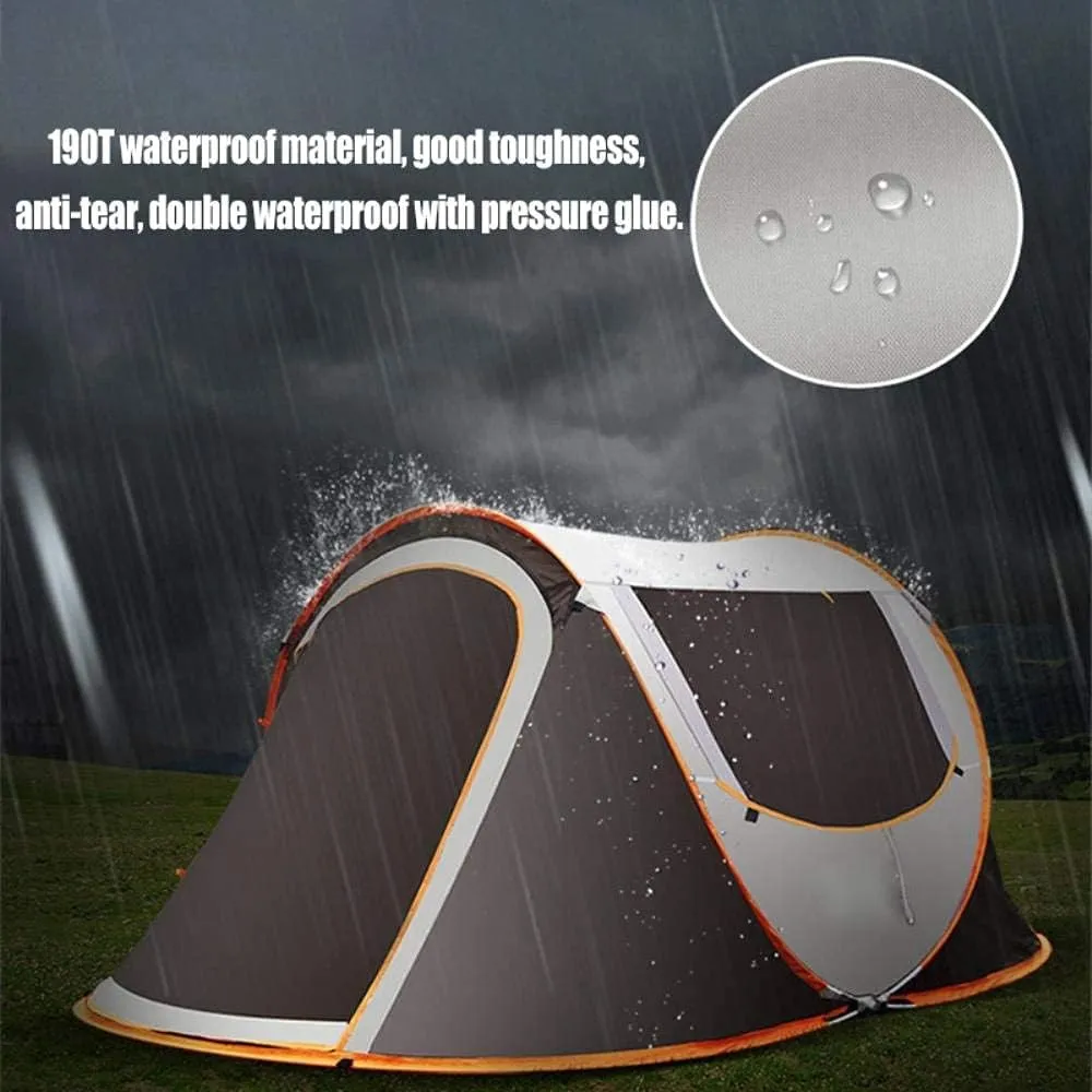 2-3 Person Camping Tent Automatic Pop-Up Quick Shelter Outdoor Traveling Hiking Portable Tent Khaki/Green