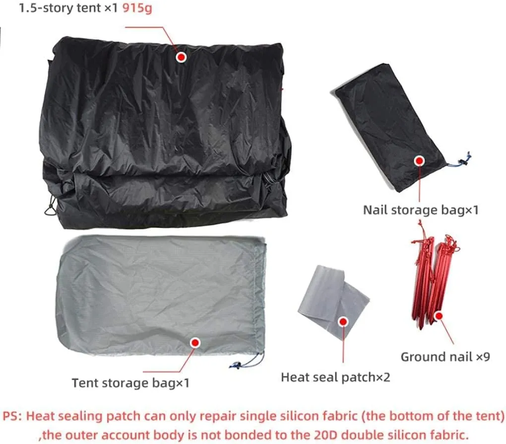2 Pro Tent 2 Person Outdoor Ultralight Camping Tent 3/4 Season Professional 20D Silicon-Coated Tent