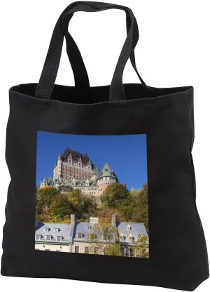 3dRose Canada, Quebec City. Chateau Frontenac along Boulevard Champlain - Tote Bags (tb_329953)