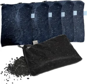 6 Lbs Activated Charcoal in 6 Media Bags Aquarium Fish Pond Canister Pellets Air Filter AC x6