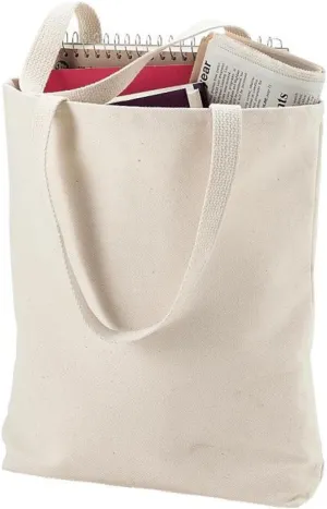 (6 Pack) 6 Pack Heavy Cotton Denim Convention Reusable Tote Bag (Natural)