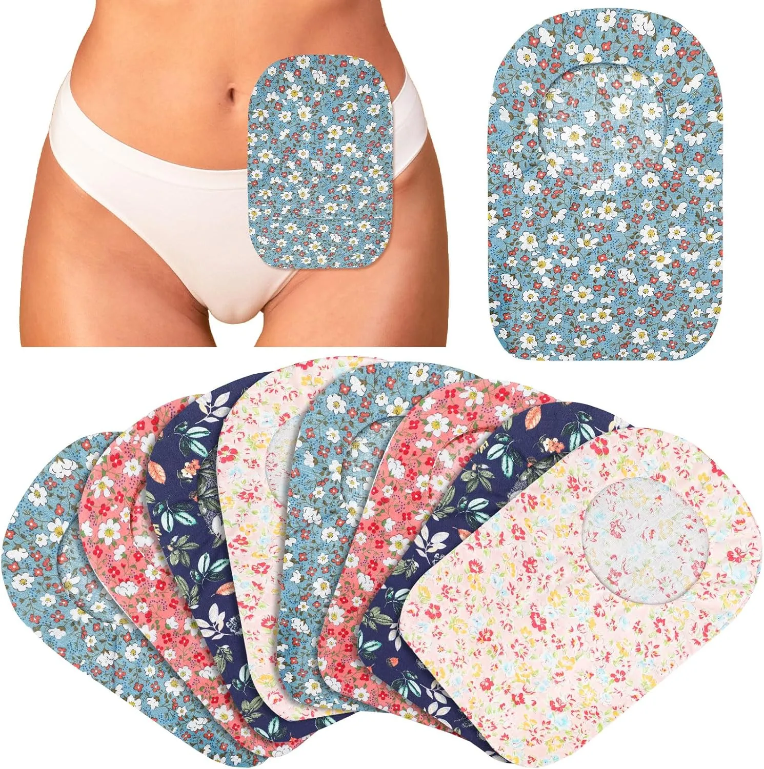 8 Pieces Ostomy Bag Cover Washable Pouch Liner for Women Men Lightweight Pouch Protective Bags with Round Opening Care Protector Shower Wraps Cover Odor Reducing