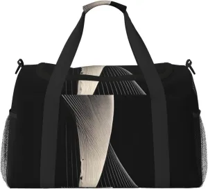 Abstract Curves Hand Travel Bag.Fashionable Design, Large Storage Capacity, Suitable For Business Trips And Short Trips.