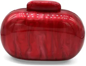 Acrylic Evening Clutch Bag for Women Shell Shape Shoulder Crossbody Bag Glitter Marble Purse Handbag