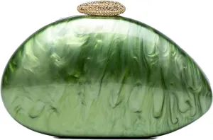 Acrylic Pearl Clutch Purses Women Shell-shaped Evening Handbag Evening Clutch Bag with Chain for Prom Wedding Party