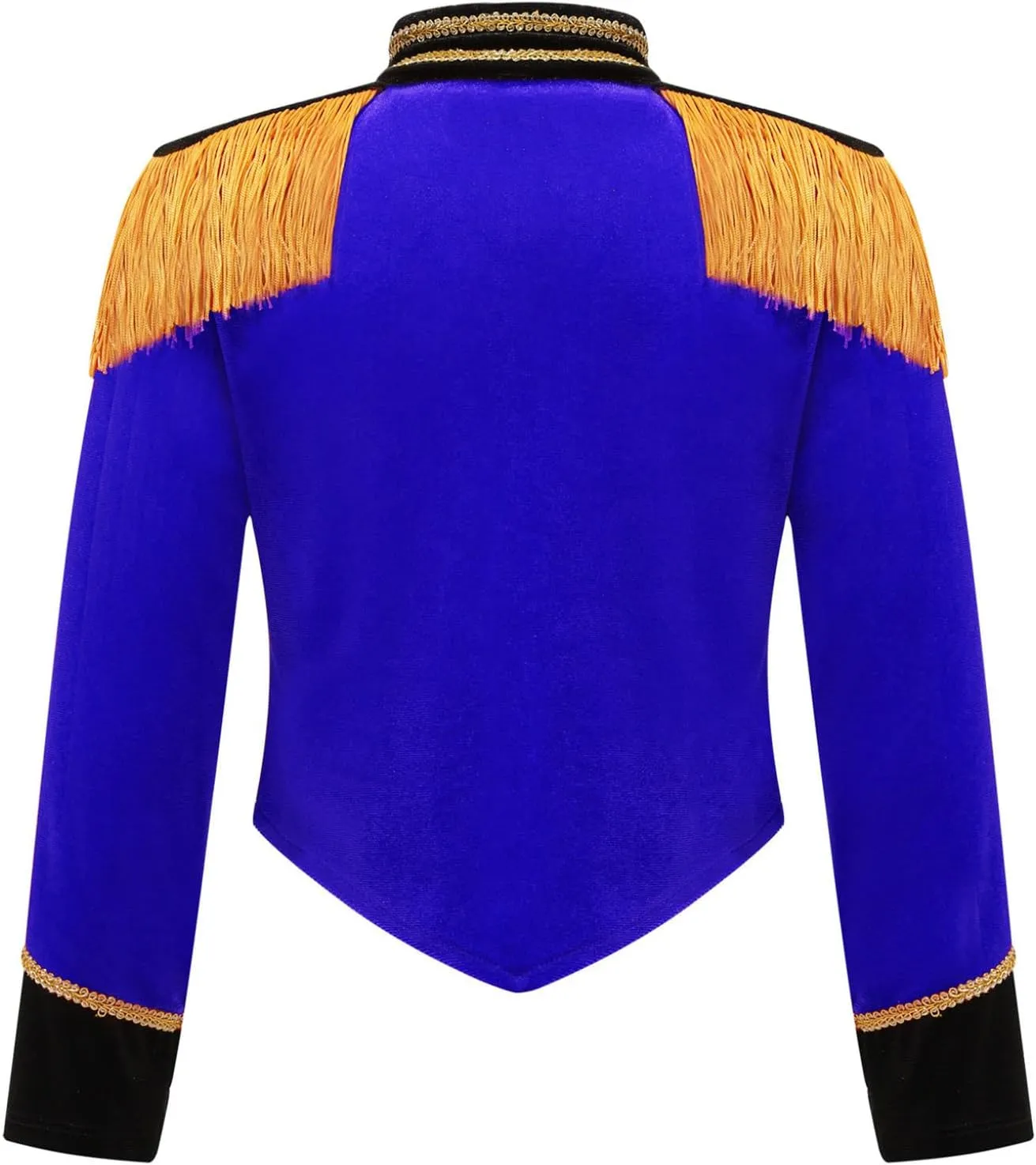 ACSUSS Kids Girls Circus Ringmaster Drum Majorette Costume Marching Band Uniform Tassels Jacket Tops