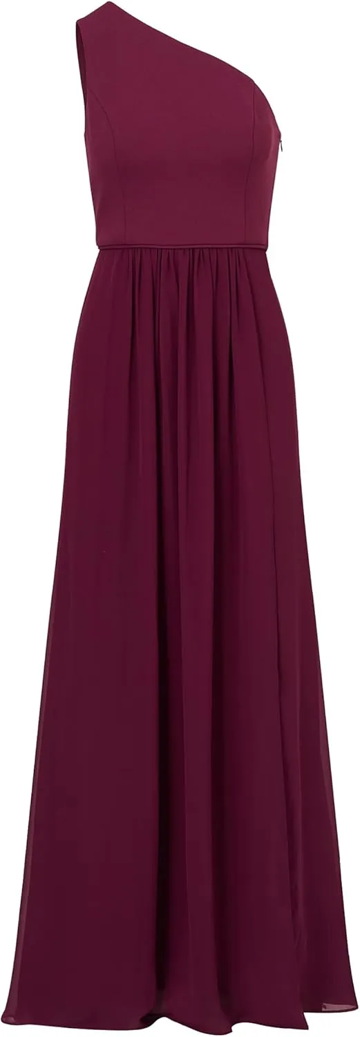 Adrianna Papell Women's One Shoulder Chiffon Gown