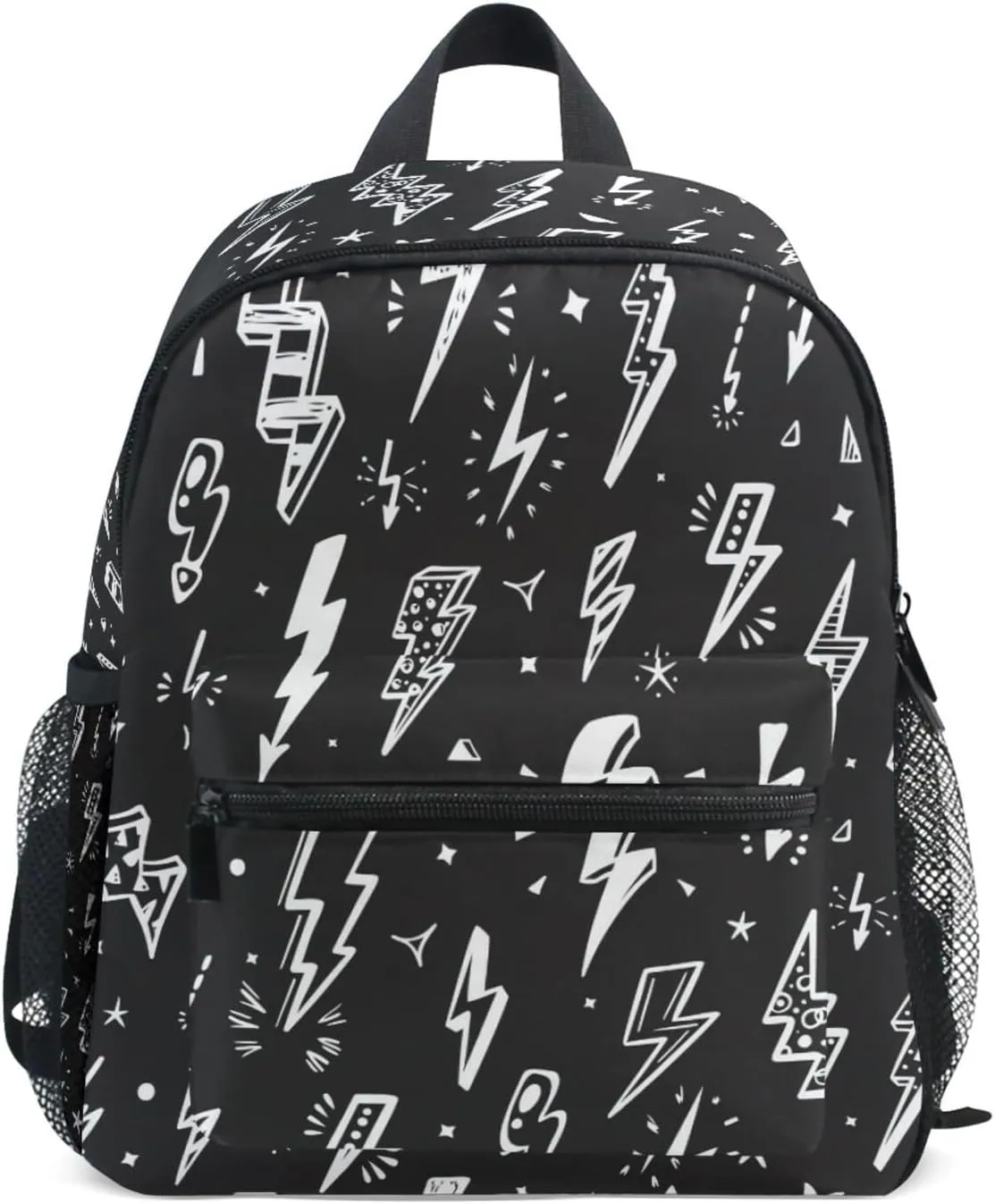 Aflyko Kids Backpack Lightning Bolts Doodle Daycare Kindergarten Daypack Toddler Travel Girls Boys Waterproof Preschool Bag 10" × 4" × 12"