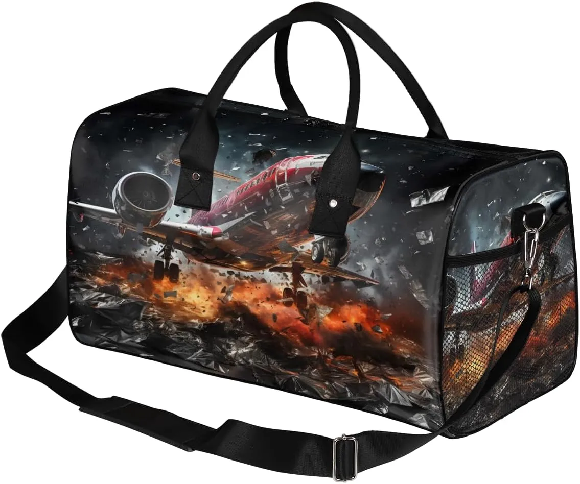 Aircraft Travel Duffle Bag for Women Men Foldable Waterproof Weekender Bag Carry on Tote for Overnight Sports Gym Aircraft