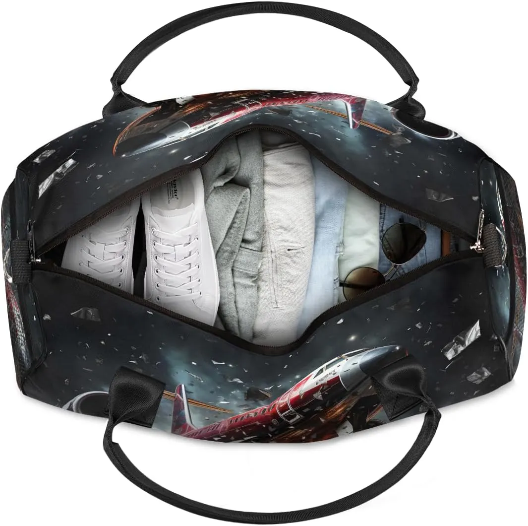 Aircraft Travel Duffle Bag for Women Men Foldable Waterproof Weekender Bag Carry on Tote for Overnight Sports Gym Aircraft