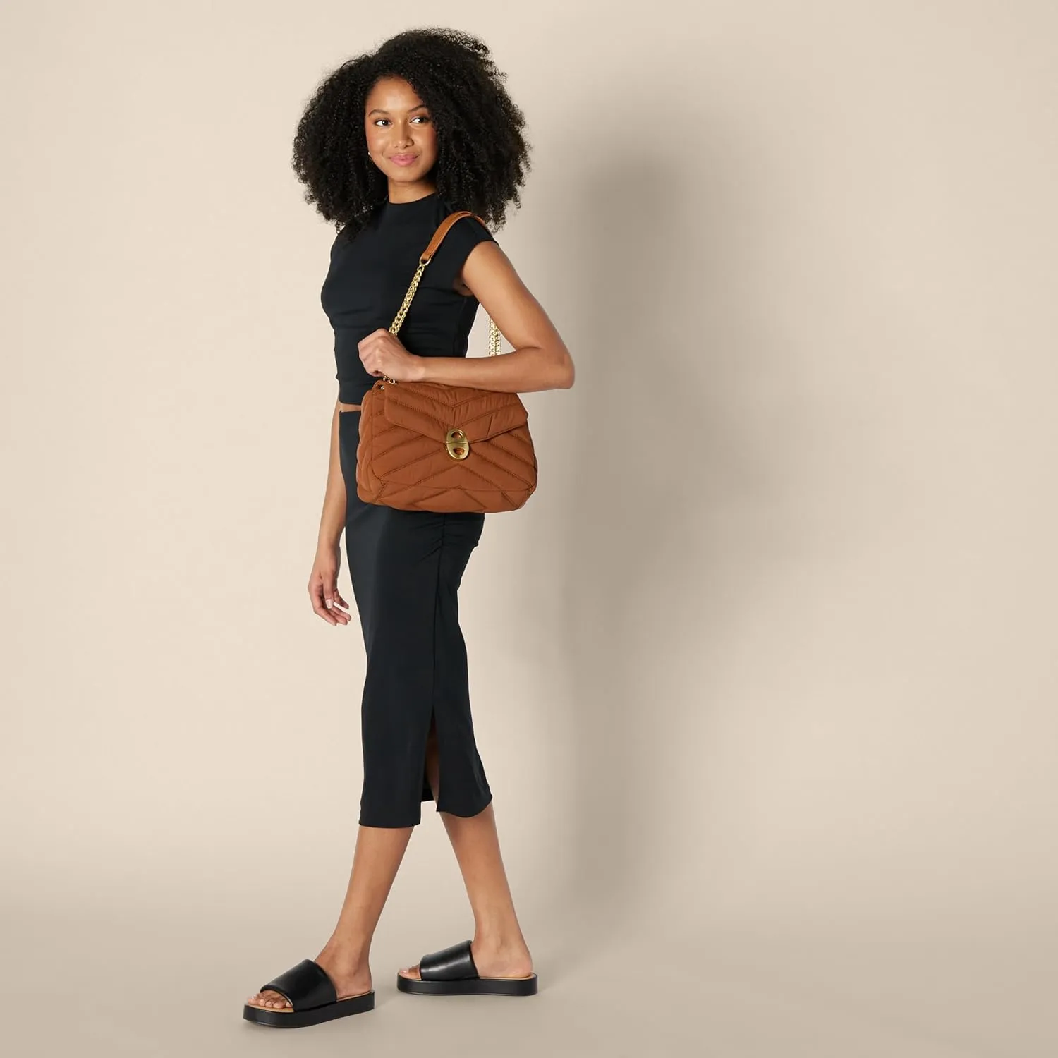 Amazon Essentials Soft Quilted Flap Bag