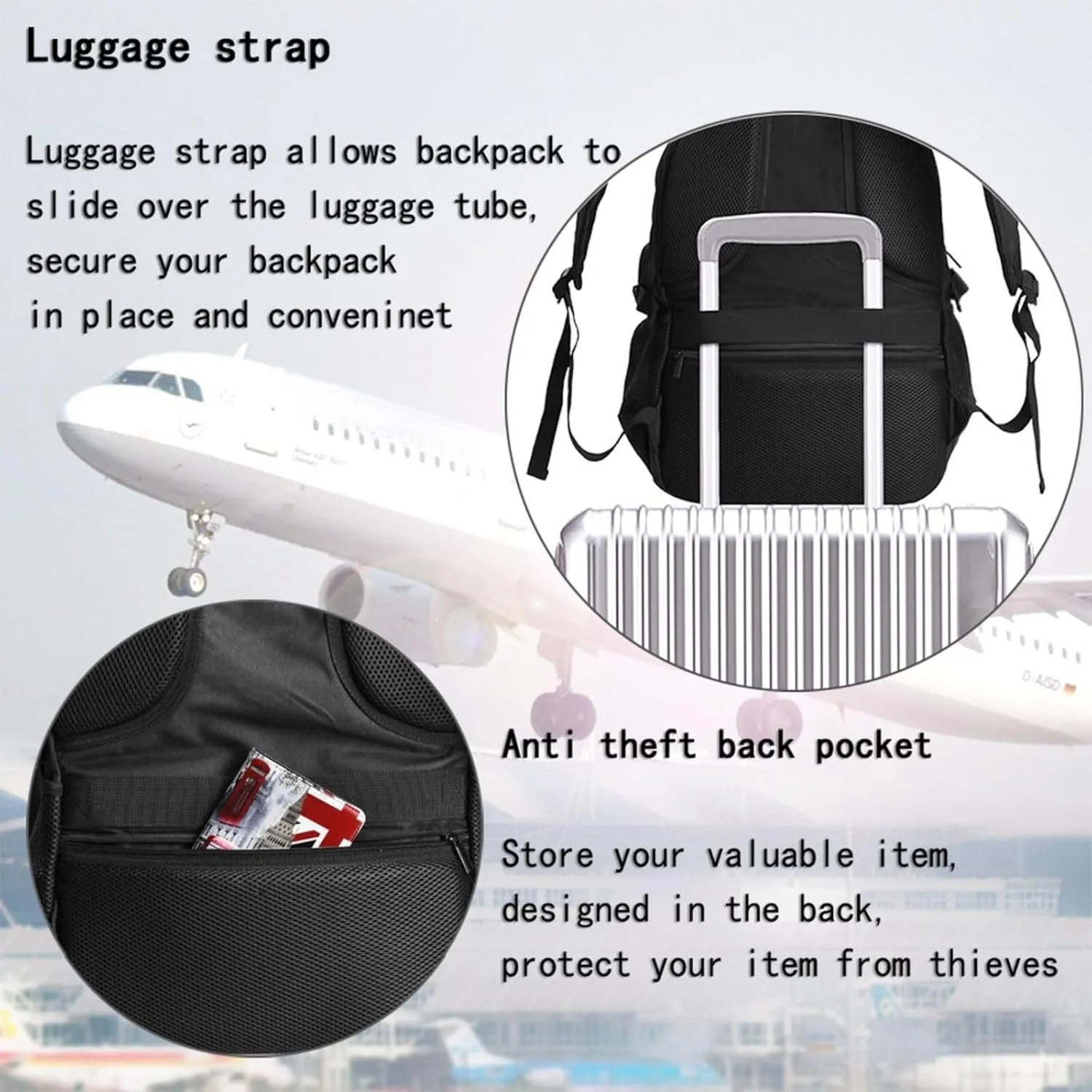 American Flag Camouflage Travel Laptop Backpack,18 Inch Carry on Backpack for Men Women with USB Port, Work Computer Backpack
