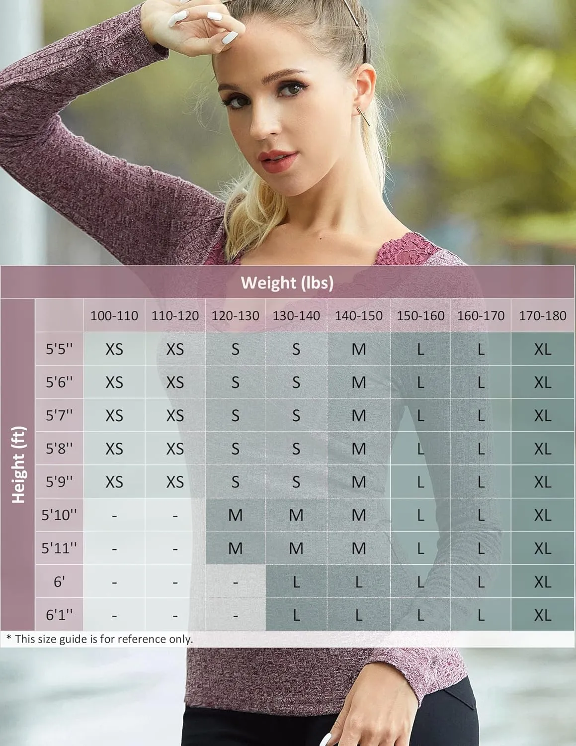 AmélieBoutik Women Lace Trim V Neck Faux Wrap Empire Waist Ribbed Long Sleeve Knit Top