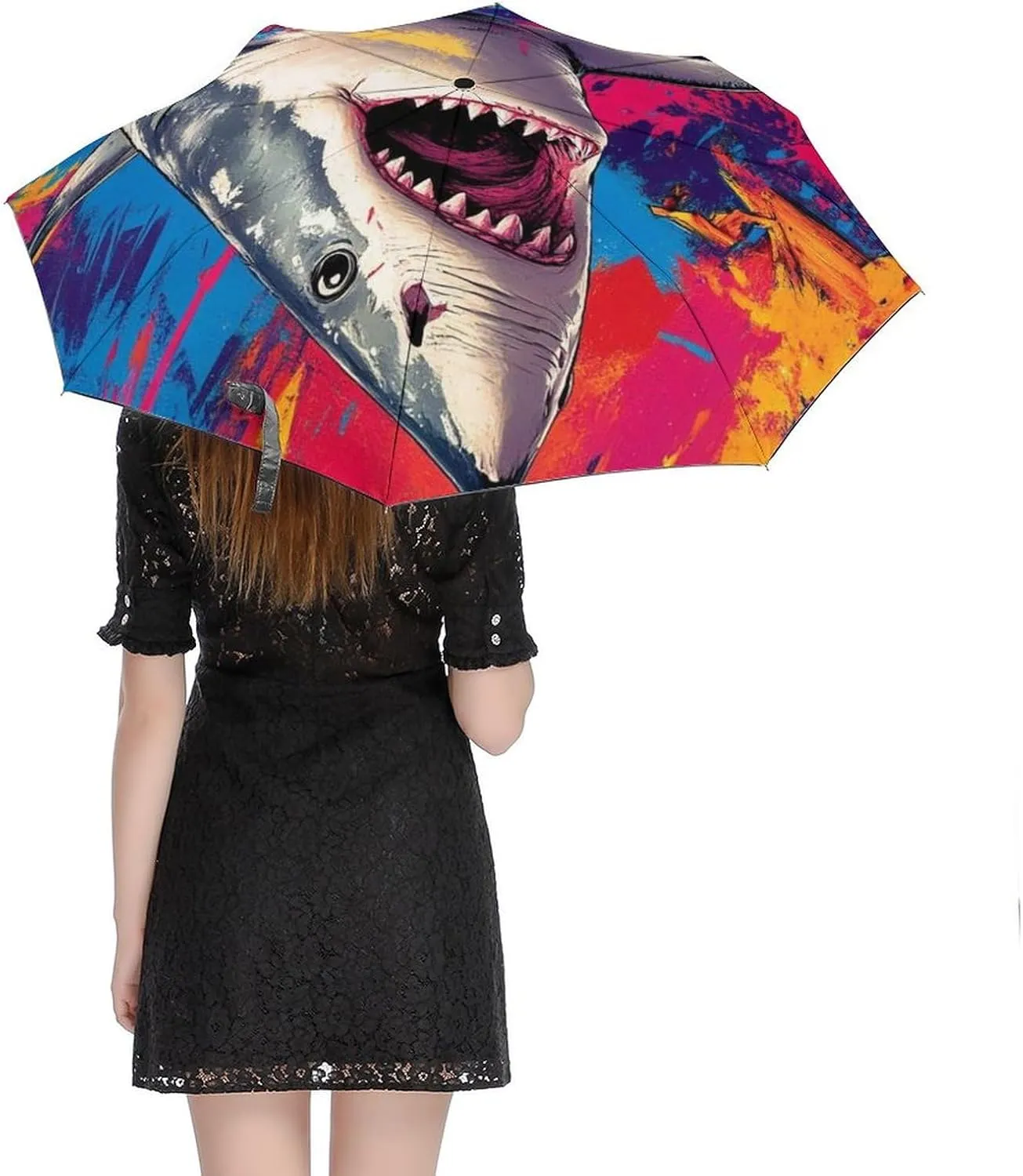 AMRANDOM Travel Umbrella Portable and Automatic Folding Rain Umbrella