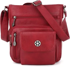 Angel Kiss Crossbody Bags Faux Vegan Leather Shoulder Bags for Women Small Handbag with Adjustable Strap