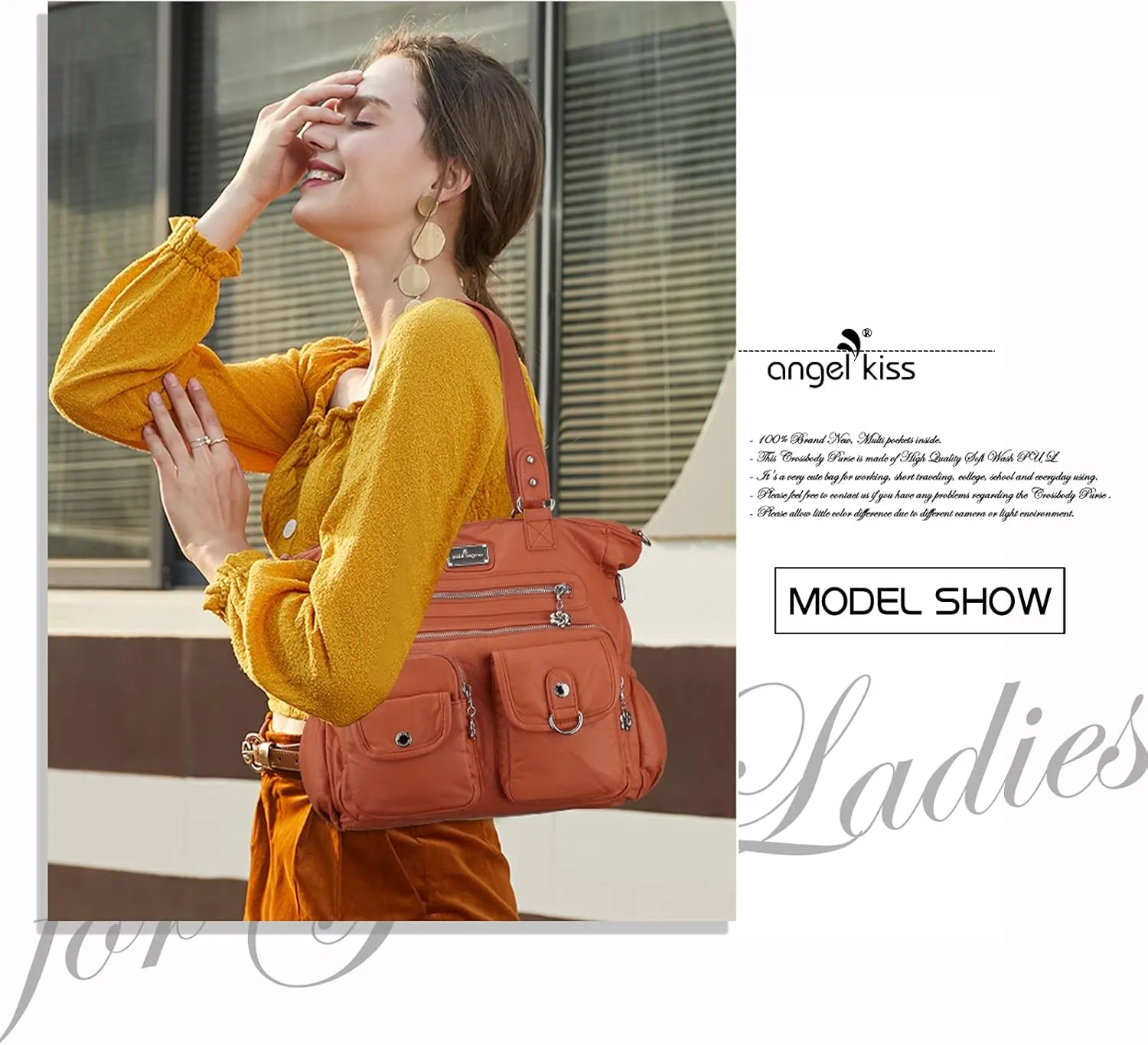 Angelkiss Purses and Handbag for Women Soft Leather Hobo Bags Satchel Shoulder Bags Ladies Tote Crossbody Bag