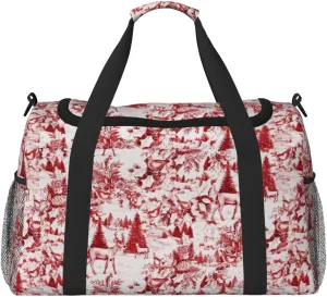 Animal Wilderness Bear Deer Print Weekender Bag Large Capacity Hand Travel Bag Carry On Tote Airplane Travel Tote