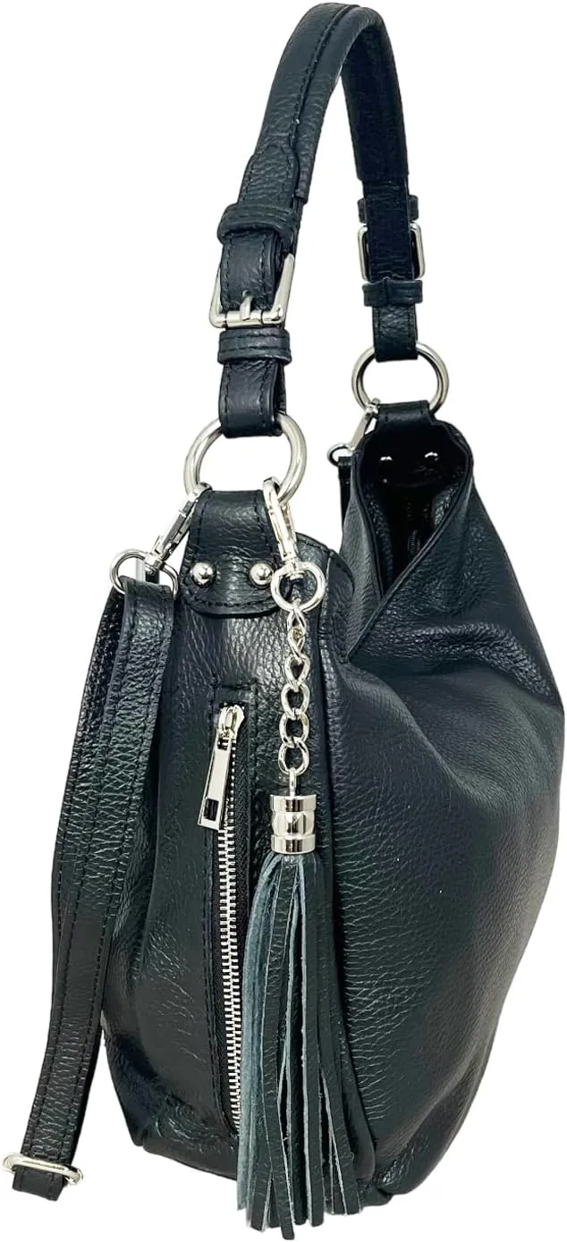 Annalisa Shoulder Bag, Genuine Leather Made in Italy