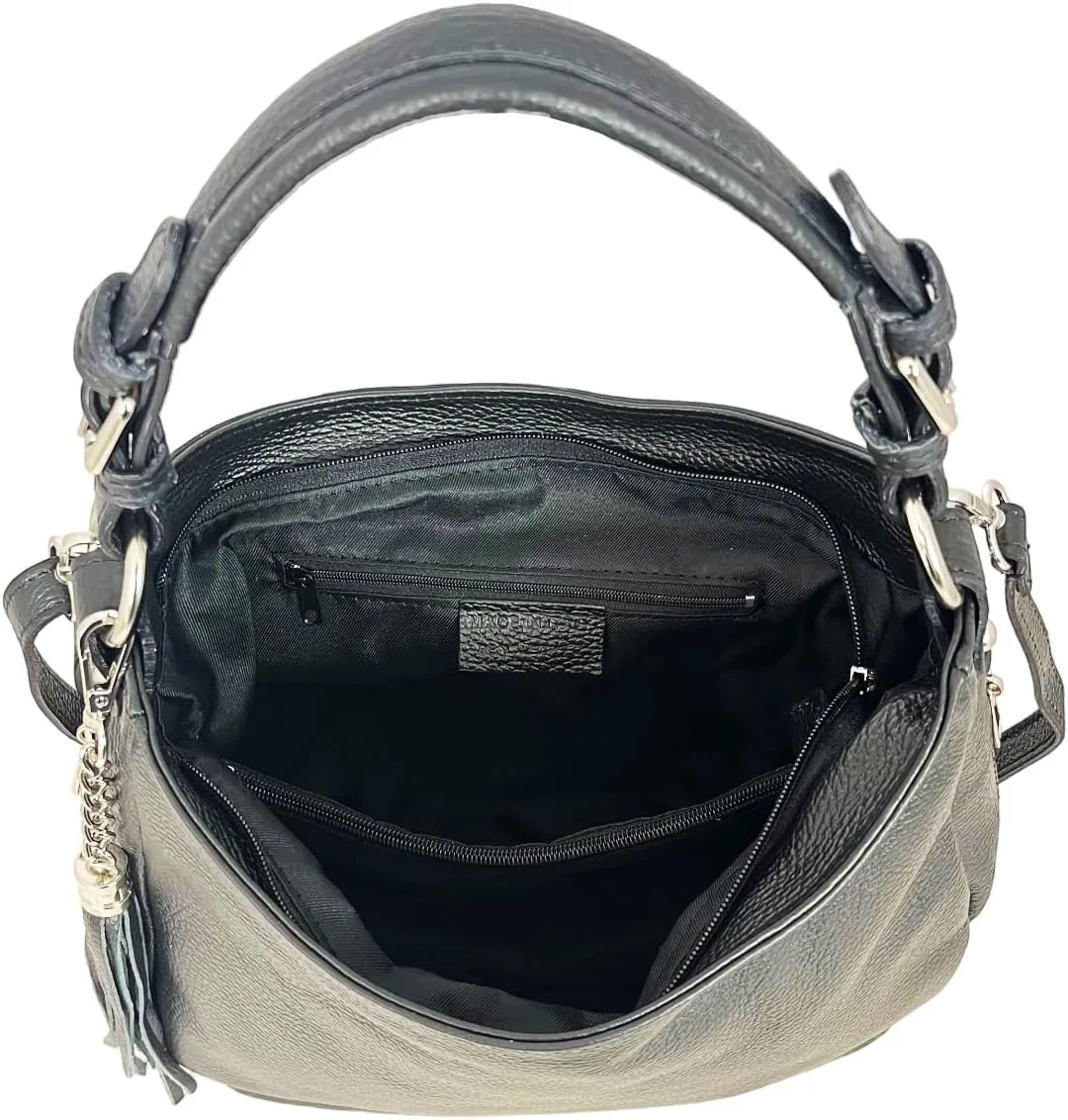 Annalisa Shoulder Bag, Genuine Leather Made in Italy