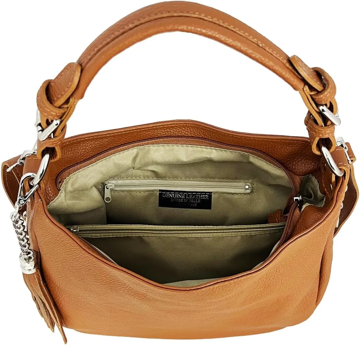 Annalisa Shoulder Bag, Genuine Leather Made in Italy
