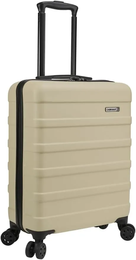 Anode 44L 55x40x20cm (22x16x8inch) Carry On Hand Luggage Suitcase - Lightweight, Hard Shell, 4 Wheels, 3 Digit Combination Lock (Sandstone)