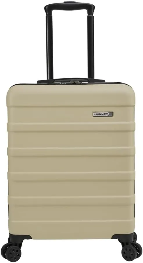 Anode 44L 55x40x20cm (22x16x8inch) Carry On Hand Luggage Suitcase - Lightweight, Hard Shell, 4 Wheels, 3 Digit Combination Lock (Sandstone)
