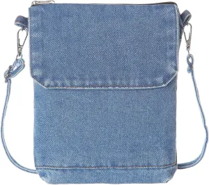 AOCINA Small Denim Purse Blue Jean Purse Shoulder Bag Denim Crossbody Bags for Women