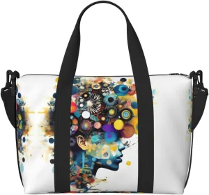 Artificial Intelligence Brain Print Fashionable Handbag Crossbody Bag,Perfect For Travel,Weekend Getaways And Daily Use