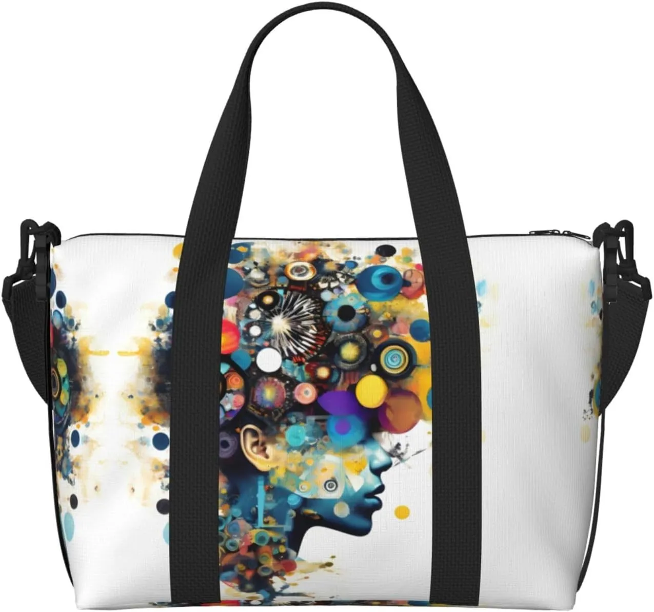 Artificial Intelligence Brain Print Fashionable Handbag Crossbody Bag,Perfect For Travel,Weekend Getaways And Daily Use