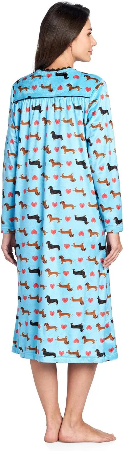 Ashford & Brooks Women's Micro Fleece Long Sleeve Nightgown