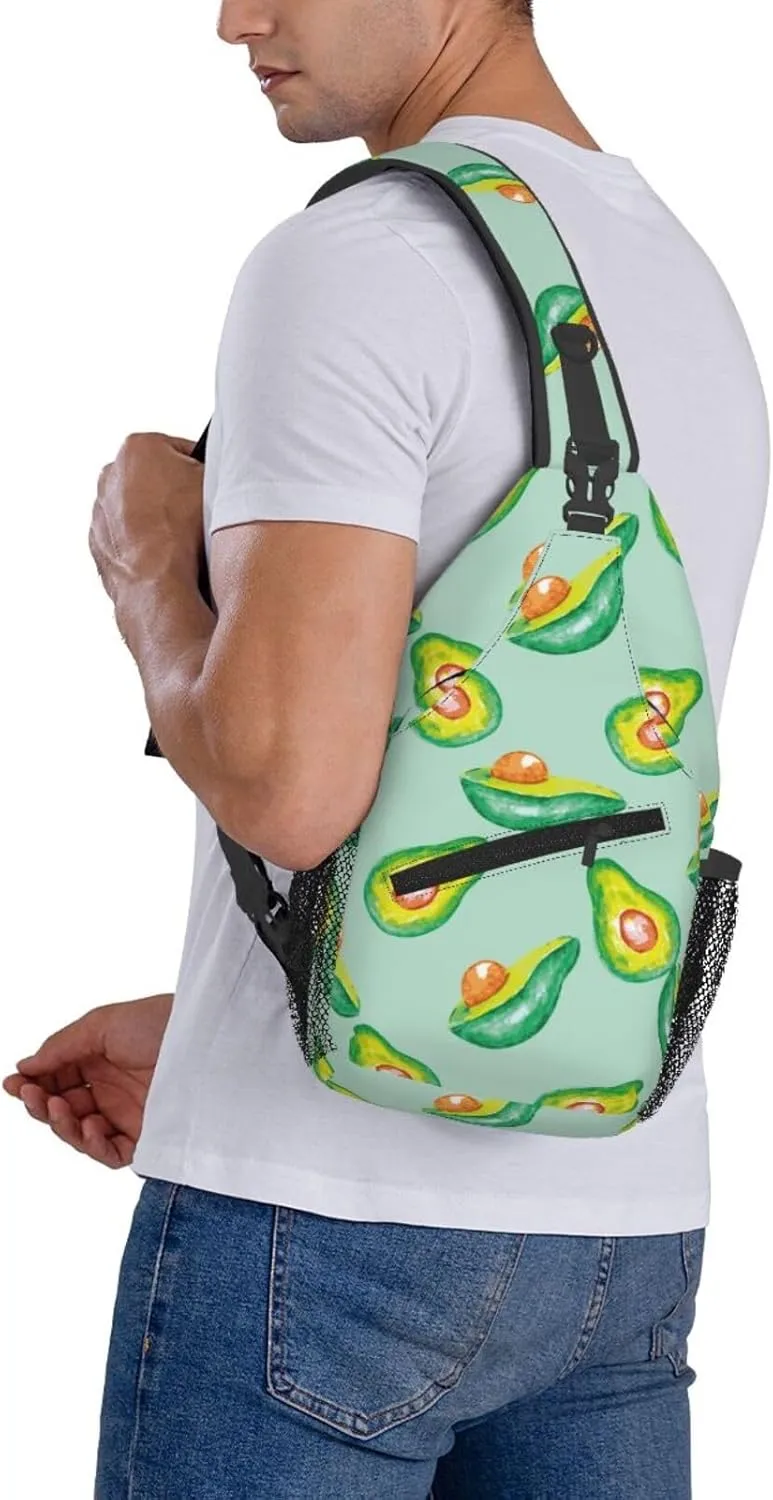 Avocado Crossbody Sling Backpack Sling Bag Adjustable Chest Shoulder Daypack For Women Men