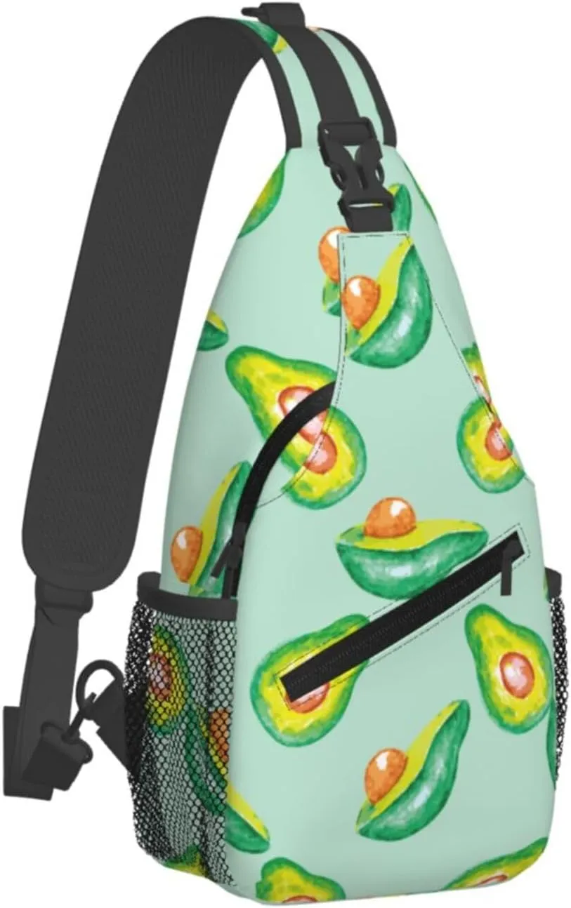 Avocado Crossbody Sling Backpack Sling Bag Adjustable Chest Shoulder Daypack For Women Men