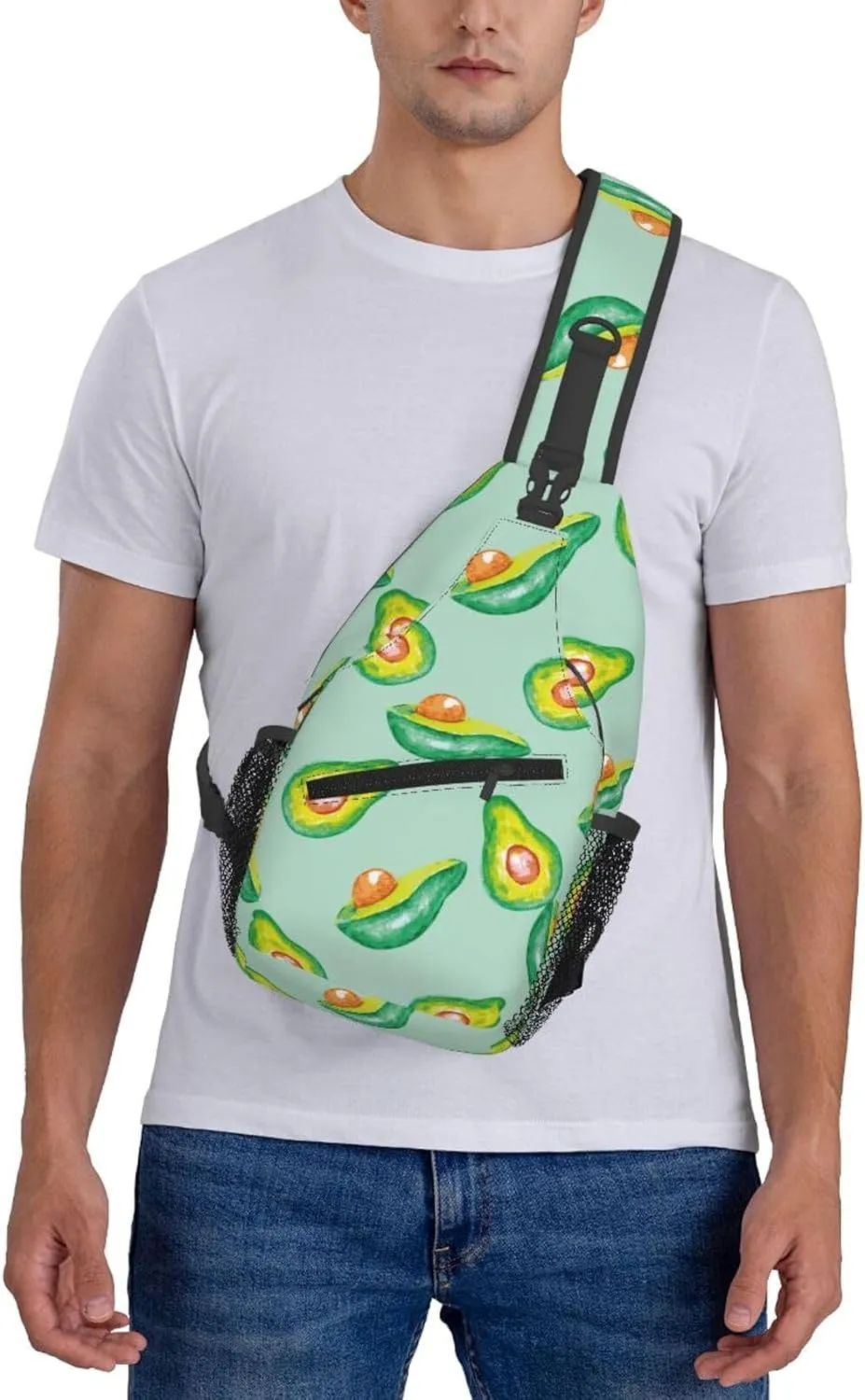 Avocado Crossbody Sling Backpack Sling Bag Adjustable Chest Shoulder Daypack For Women Men