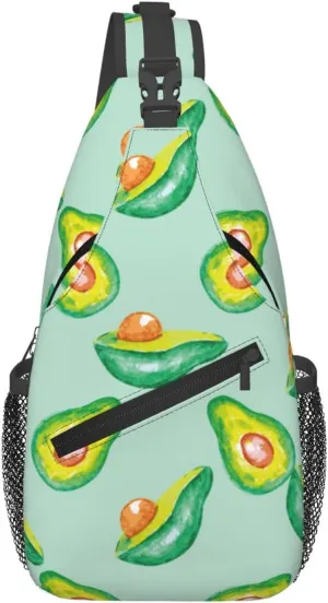 Avocado Crossbody Sling Backpack Sling Bag Adjustable Chest Shoulder Daypack For Women Men