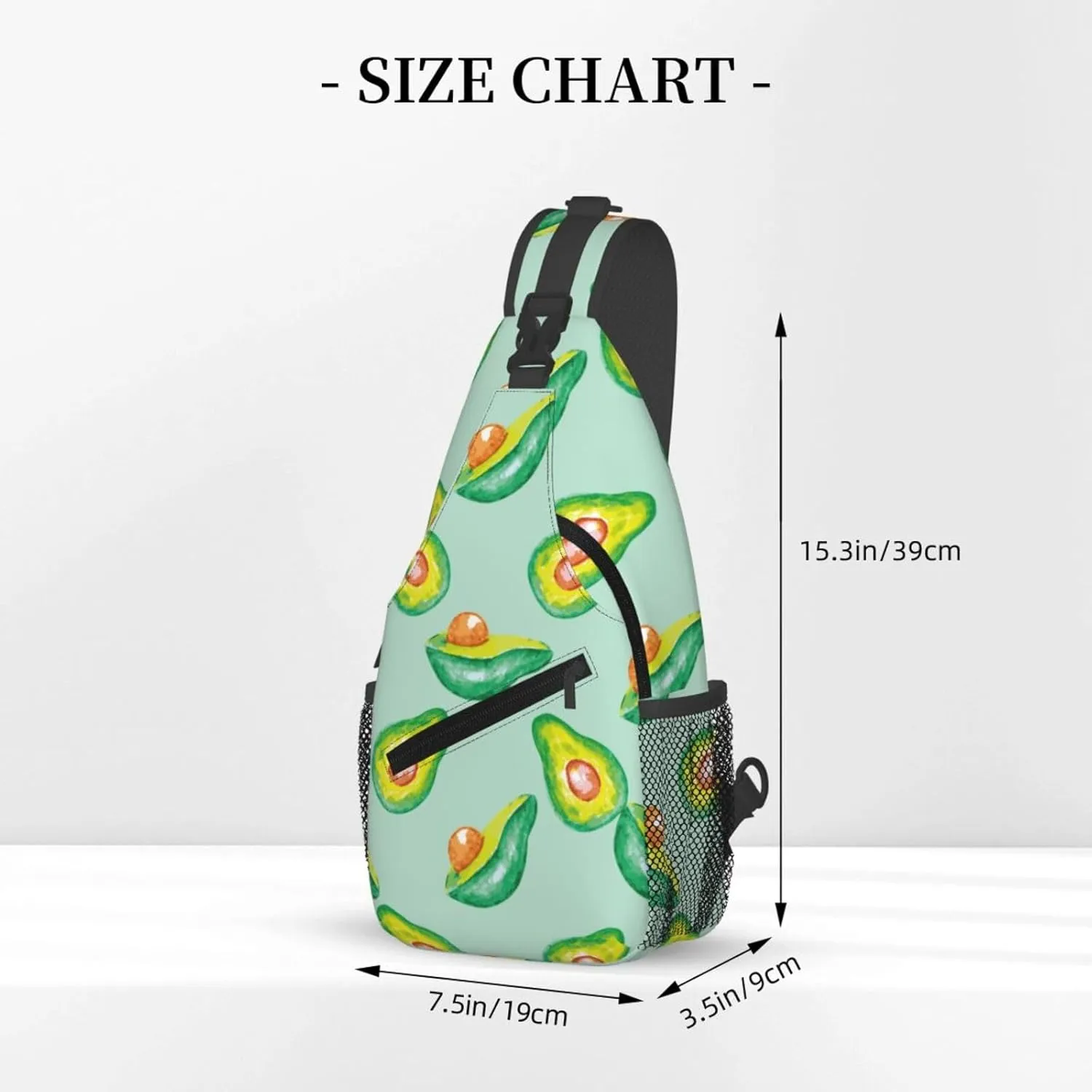 Avocado Crossbody Sling Backpack Sling Bag Adjustable Chest Shoulder Daypack For Women Men