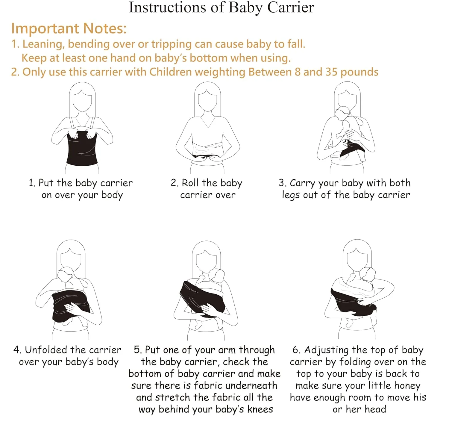Baby Wrap Carrier, Perfect Baby Carrier Wrap Sling for Newborn and Infant up to 35 lbs. (Heather Grey, M (S, M, L of Clothing Size))