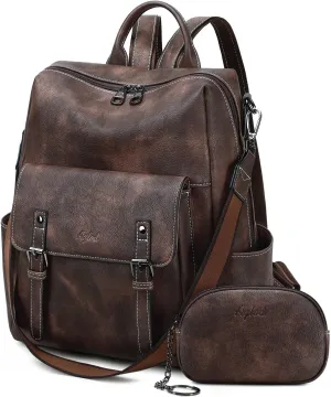 Backpack Purse for Women PU Leather Back Packs Designer Ladies Shoulder Bag Fashion Faux Work Travel Handbags