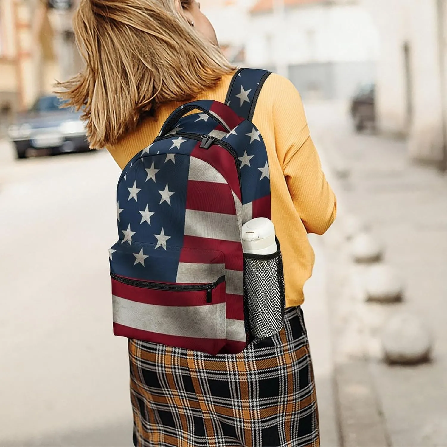 Backpacks American Flag Travel Bag Laptop Backpack Casual Daypack for Weekender Business Hiking