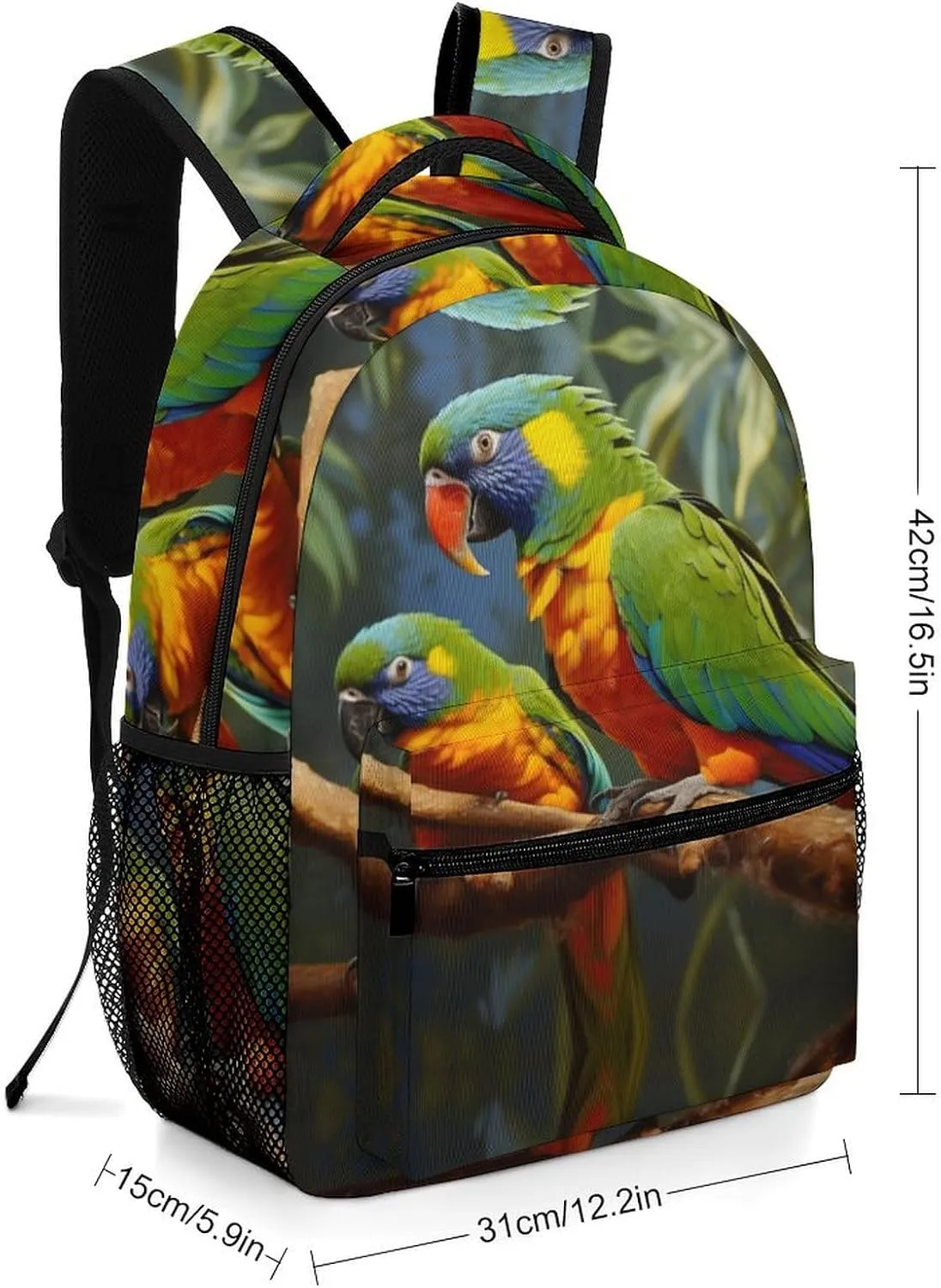 Backpacks Bird Parrot Painting Travel Bag Laptop Backpack Casual Daypack for Weekender Business Hiking