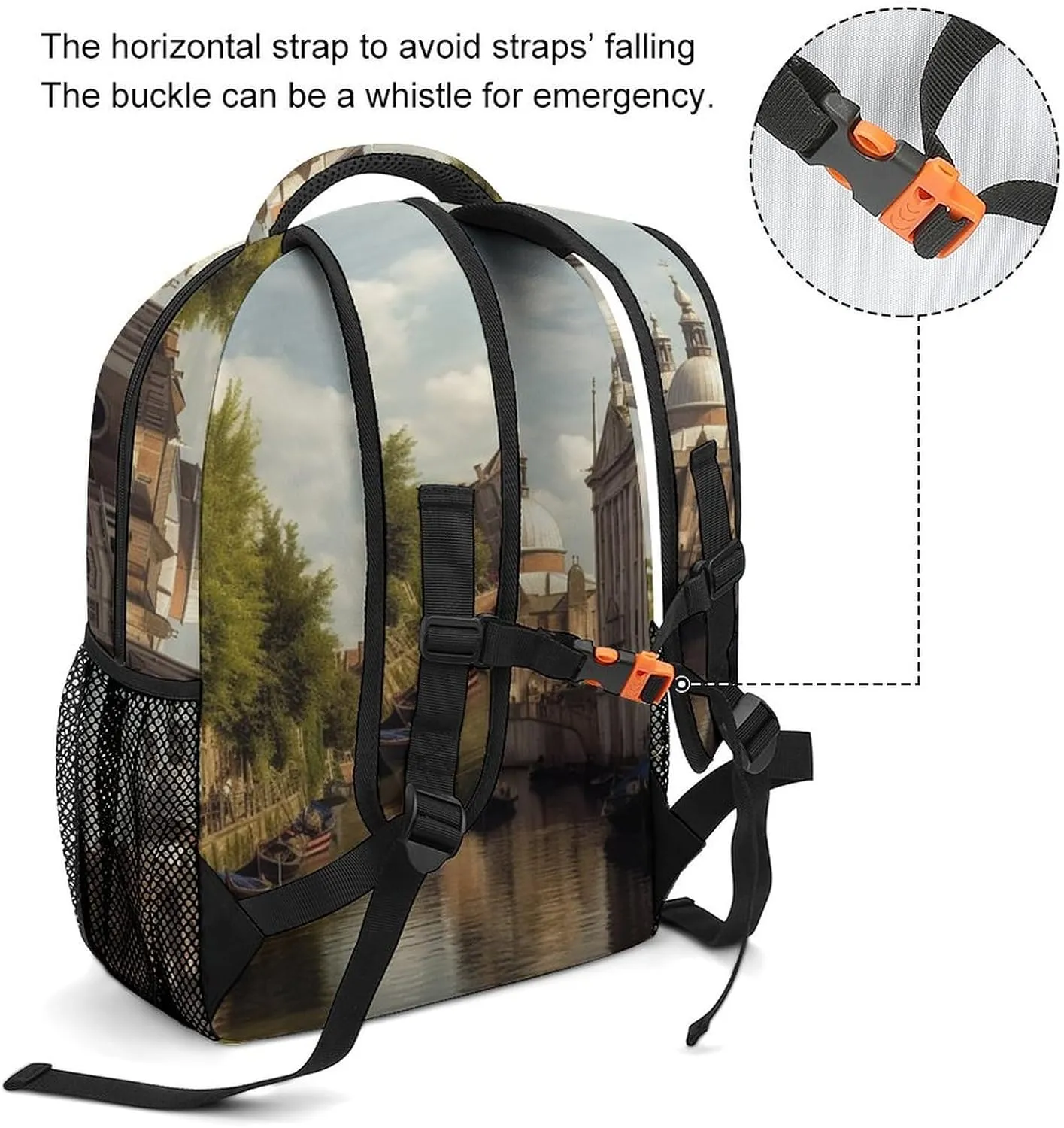 Backpacks Canal And Church Travel Bag Laptop Backpack Casual Daypack for Weekender Business Hiking
