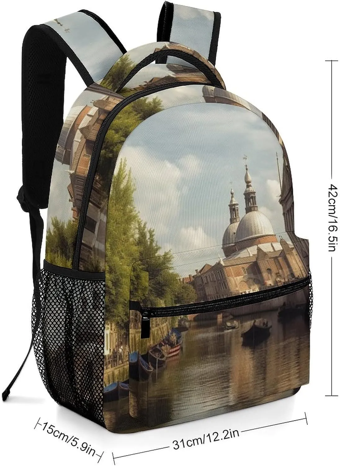 Backpacks Canal And Church Travel Bag Laptop Backpack Casual Daypack for Weekender Business Hiking
