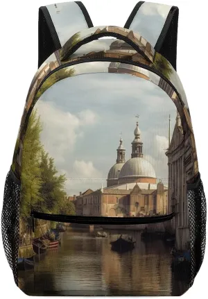 Backpacks Canal And Church Travel Bag Laptop Backpack Casual Daypack for Weekender Business Hiking