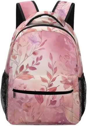 Backpacks Leaves of Flowers Travel Bag Laptop Backpack Casual Daypack for Weekender Business Hiking
