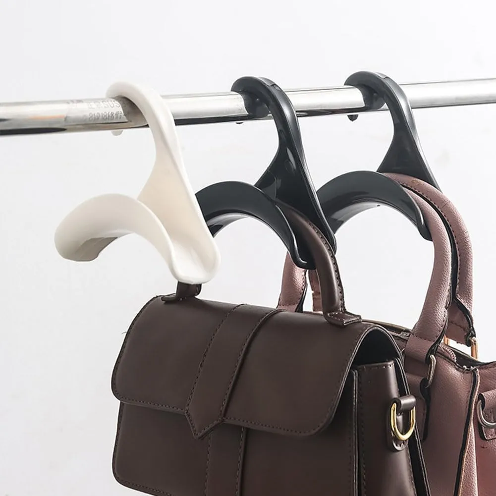 Bag Organizer with Anti-Damage Hanging Hooks, Purse Handbag Hanger Hooks for Closet, Handbag Organizer Purse Hooks, Purse Hangers for Closet, Bag Organizer Closet Hanger (White-10PC)