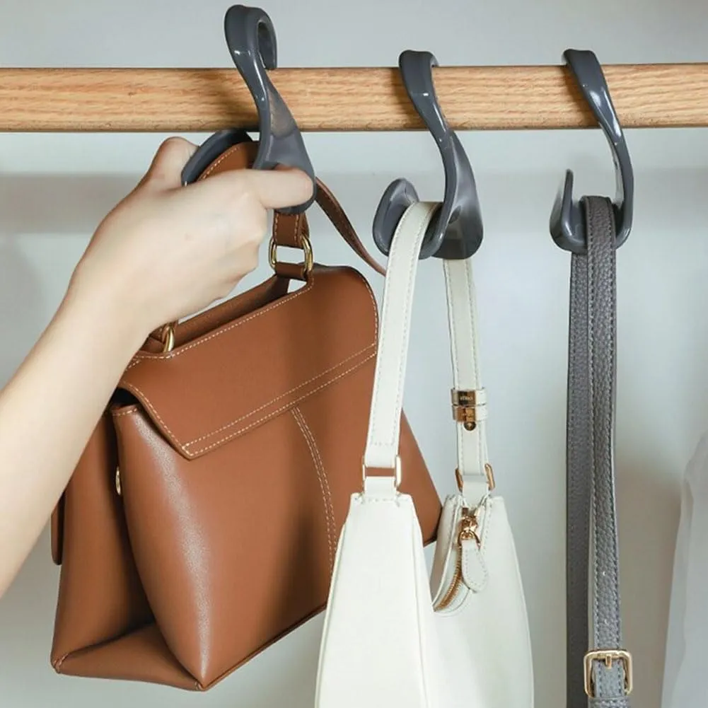 Bag Organizer with Anti-Damage Hanging Hooks, Purse Handbag Hanger Hooks for Closet, Handbag Organizer Purse Hooks, Purse Hangers for Closet, Bag Organizer Closet Hanger (White-10PC)