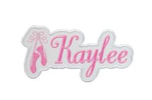 Ballet Slippers Name Personalized Applique Patch your choice of sew on or iron on patch