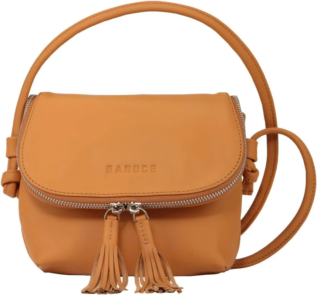 Banuce Fashion Small Top Grain Leather Shoulder Bag for Women Crossbody Purse